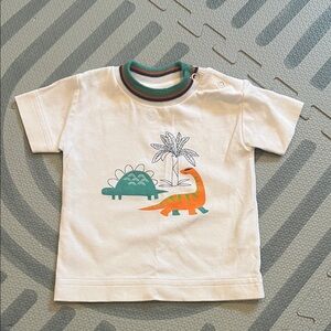 Kids Dinosaur Print White T-Shirt